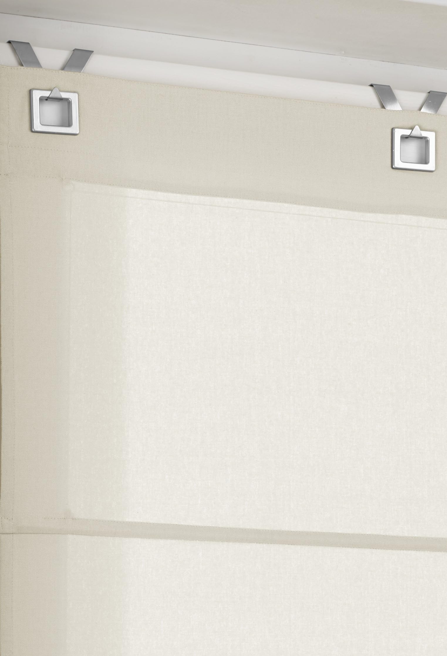 Tenda a rullo Duck Offwhite – Tenda a pacchetto in 100% cotone con occhielli rettangolari, opaca senza foratura, dimensioni 80 x 140 cm