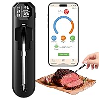 Vista 1 de BlueSwan Termómetro digital inalámbrico inteligente Bluetooth para carne de 820 pies, termómetro de alimentos con aplicación para parrilla