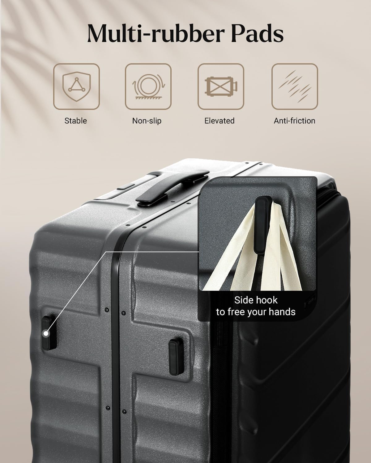 Checked Luggage, 28 Inch Luggage with Spinner Wheels, Large Suitcase with Lightweight PC Hard Shell, Aluminum Frame, Top Opening, YKK Zipper, TSA Lock (Black, 1PC) - Image 5