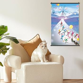 Amazon.co.jp: 藤城清治 ラベンダー畑の夢 掛ける絵 おしゃれ
