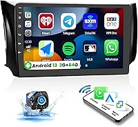 Vista 1 de 2G+64G para Nissan Sentra 2013-2017 Radio Android 13 Estéreo de coche con Apple CarPlay Android Auto Mirror Link Bluetooth 10.1 pulgadas HD pantalla