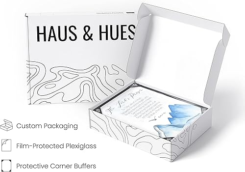 Miniatura 4 de HAUS AND HUES Arte de pared con versículo bíblico Pósteres motivacionales cristianos, decoración de pared de oración del Señor, versículo de la