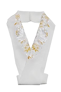 帯揚げ白絞り・帯締め・刺繍半衿縮緬・帯飾りセット／成人式　卒業式　婚礼　結婚式 楽天市場】半襟 振袖用 白 成人式 半衿 09 フォーマル 卒業式