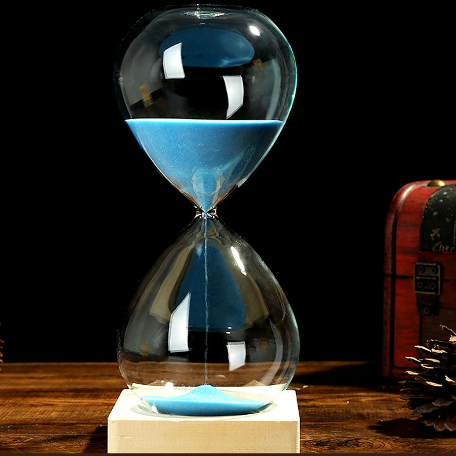Sanduhr Glas Timer,GroßE Sanduhr 60 Minuten,Regenbogen Glas Deko Sanduhren,Gestion Du Temps,Ornement Sand Timer,Home Decor Spielzeug,FüR Kinder Schule,Home,BüRos Zeitmanagement