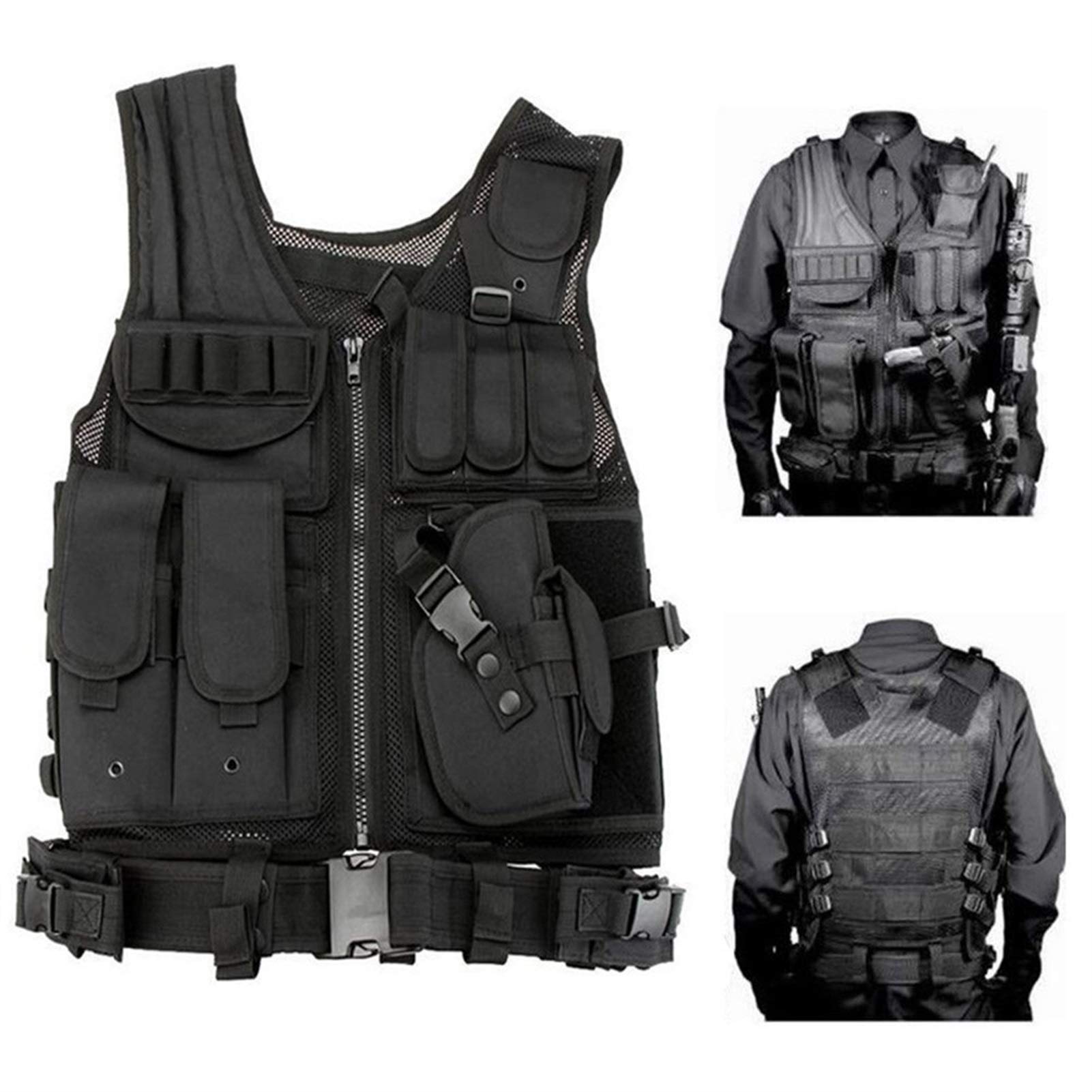 HXSZWJJ Gli Uomini di Tattica Militare dell'Esercito Gilet Vest Outdoor Attrezzature Caccia Vest 4 Colori