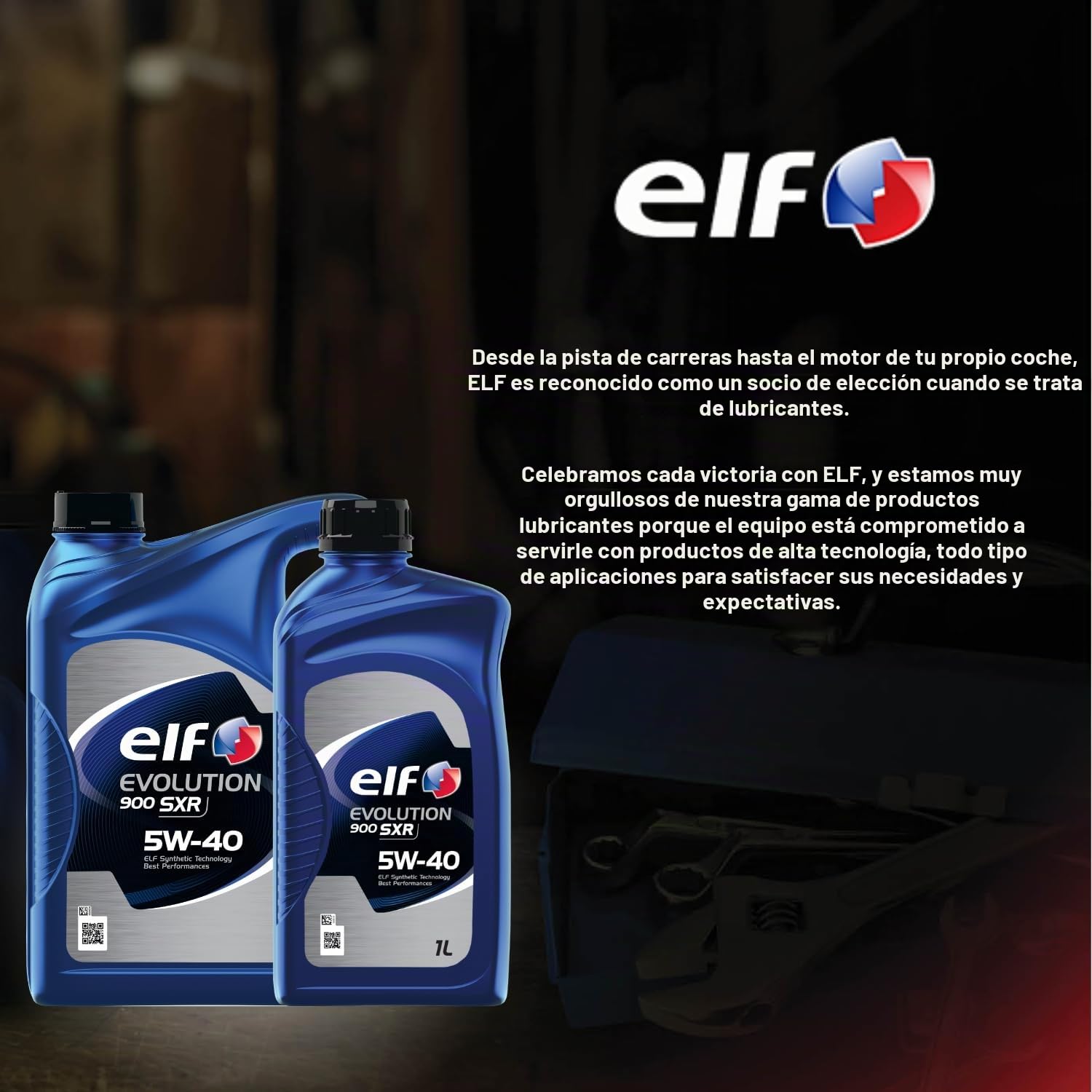 Aceite de motor ELF Evolution 900 SXR 5W-40 - Tecnología sintética ACEA A3/B4, API SN/CF MB 229.5 - 5L