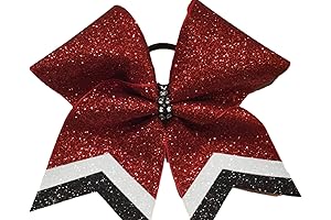 Red Sparkly Bow: Adorn Your Cheer Gear with Dazzling Elegance
