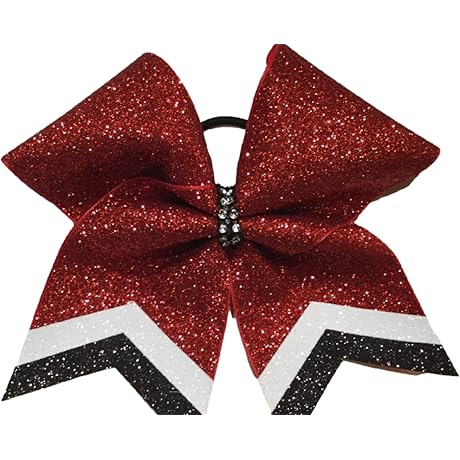 Red Sparkly Bow: Adorn Your Cheer Gear with Dazzling Elegance