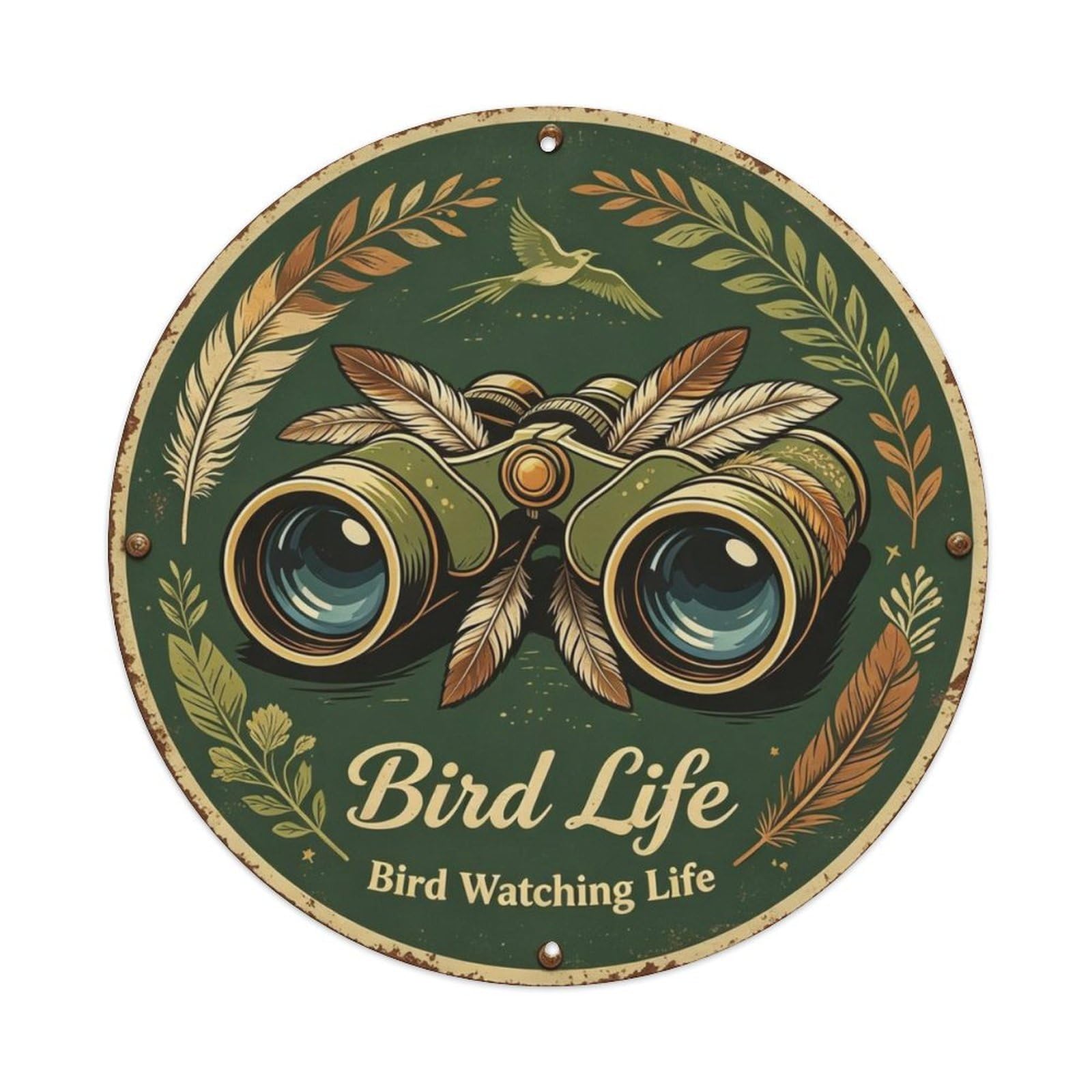 Bird Watching Life Metal Tin Sign Plaque