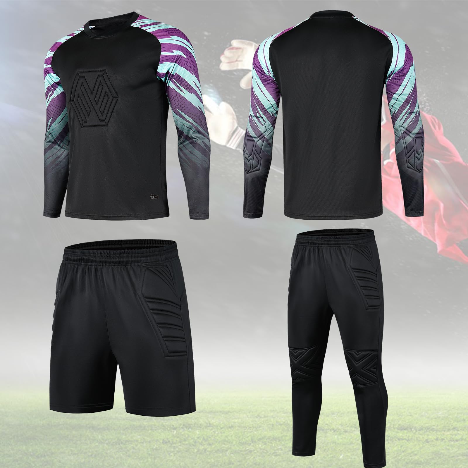 Maillot de Football Personnalisé Maillot Gardien de But Enfants Adultes Personnalisé avec Votre Nom Numéro de Logo D'équipe
