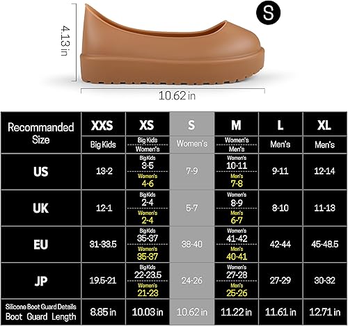 Miniatura 6 de Compatible con botas UGG, fundas impermeables de goma de silicona para zapatos, zapatos reutilizables mejorados, antideslizantes, lavables para