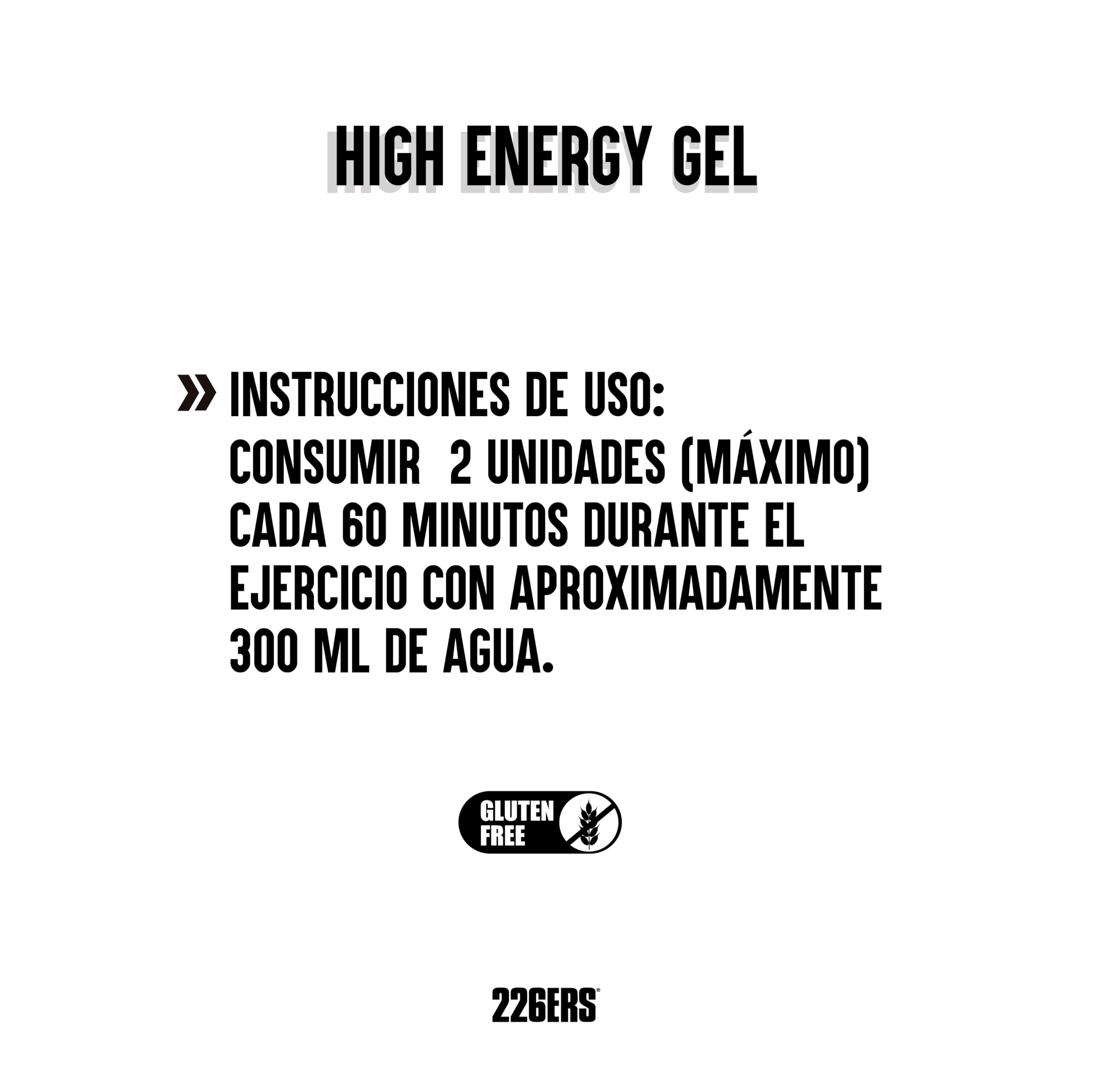 226ERS High Energy Gels | Geles Energéticos con 50g de Ciclodextrina como Hidrato y 80 mg de Cafeína, Vegano, Café Expresso - 1 Gel