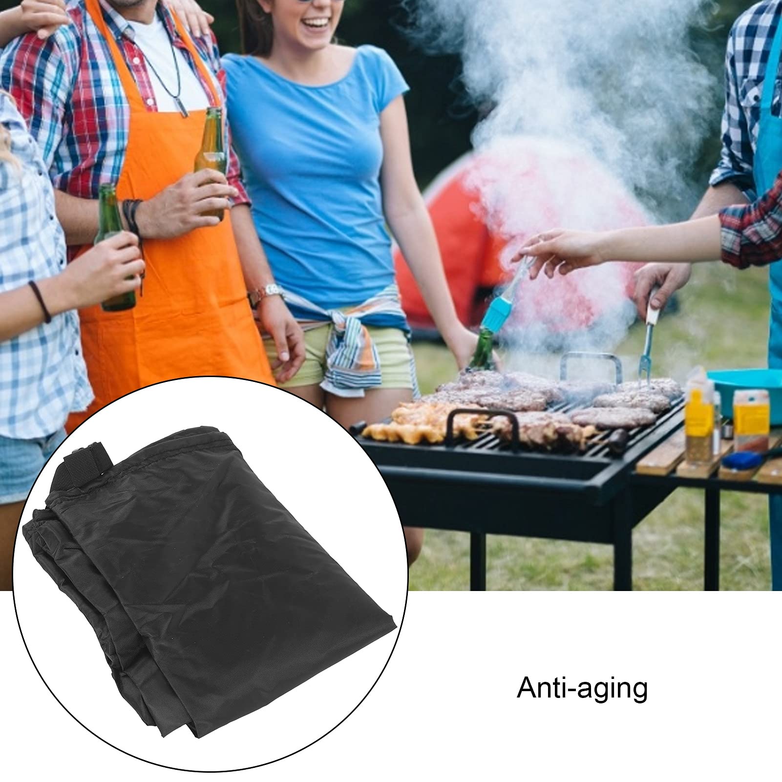 Copertura Per Barbecue A Gas Resistente, Tessuto Oxford 420D Antipolvere 147x61x122 Cm~p148127700