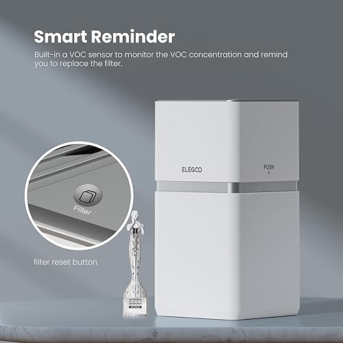 Miniatura 5 de ELEGOO MARS MATE Purificador de aire, elimina hasta un 95% de TVOC, compatible con impresoras 3D Saturn 8k, Saturn 2, Saturn 3, Saturn 3 Ultra, Mars