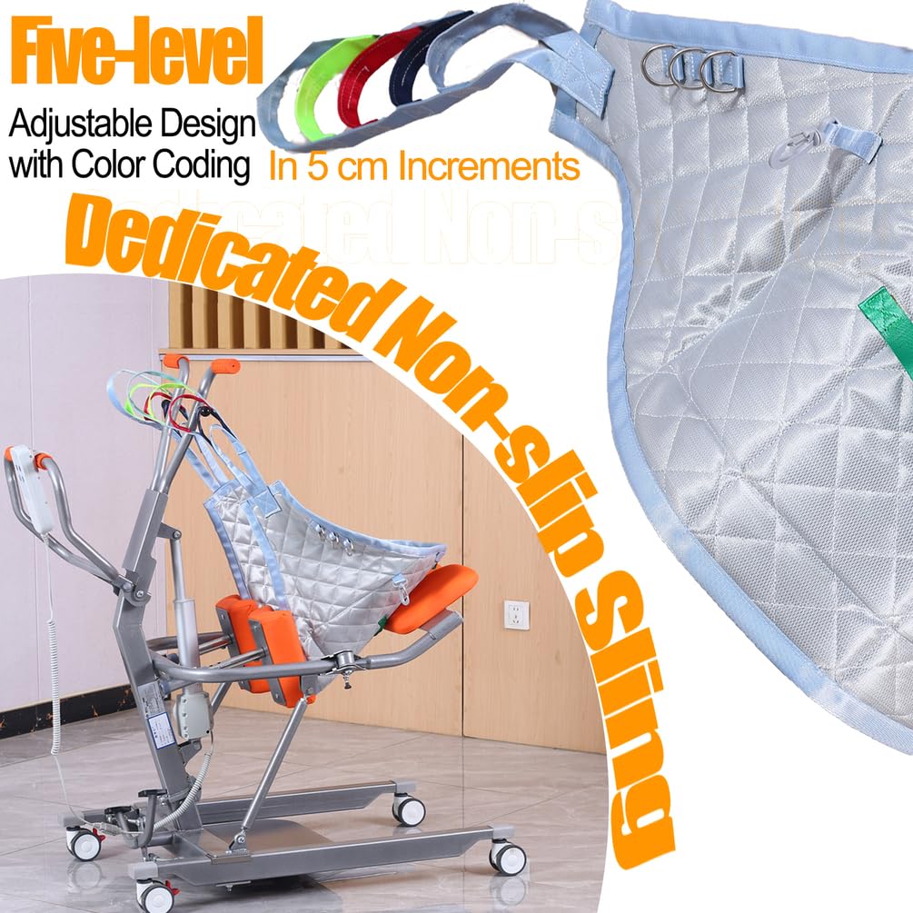 Sollevapazienti Elettrico Sit-Stand Per Disabili, 150 Kg | Poggiapiedi Con Cuscinetti Ergonomici Per Le Ginocchia E Sedile Sdoppiabile A 180°