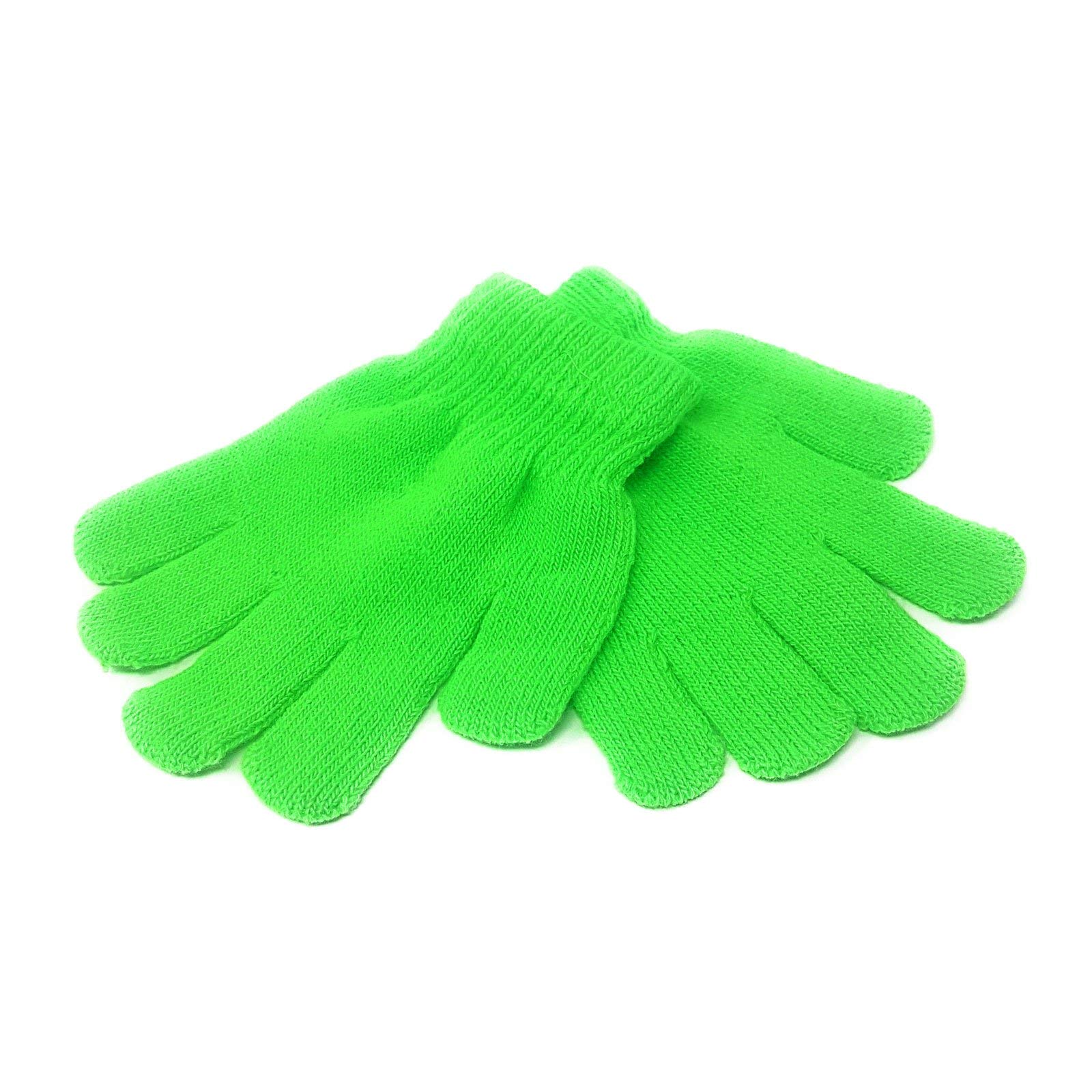 Ws Uk Unisex Kids Neon Green Kids Magic Winter Gloves [Neon Green]