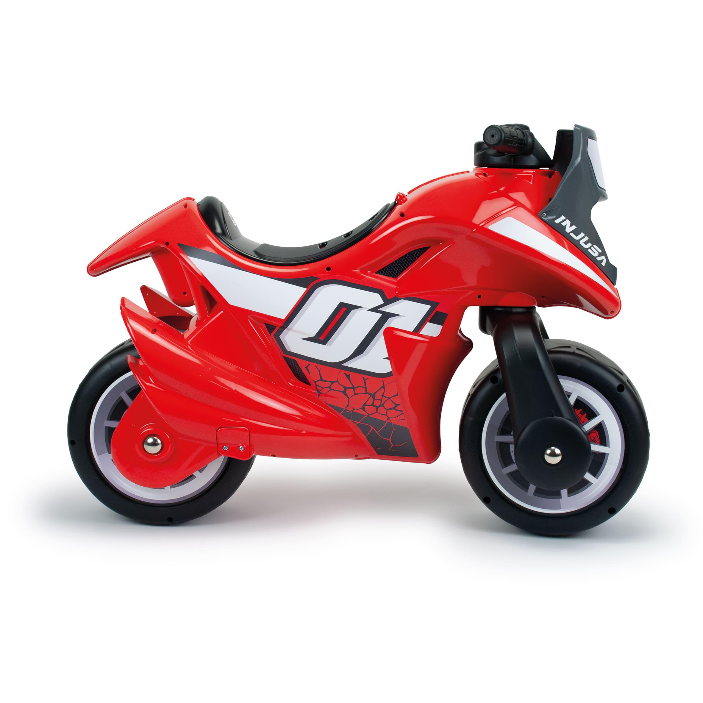 Moto Correpasillos para Niños de 2 a 4 Años Spline Roja - Diseño Ergonómico y Estable - Ruedas Anchas - Tamaño Grande - INJUSA