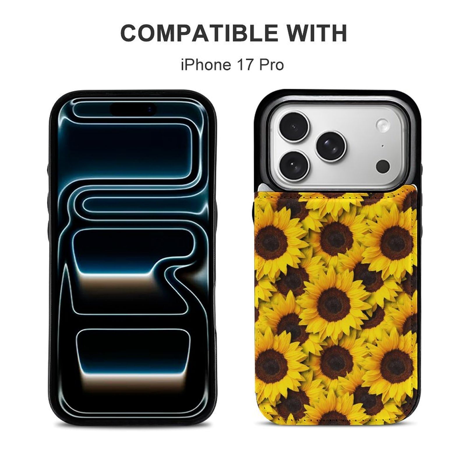 Amazon.co.jp: かわいい ひまわり 花柄 iPhone17Pro用ケース 手帳型