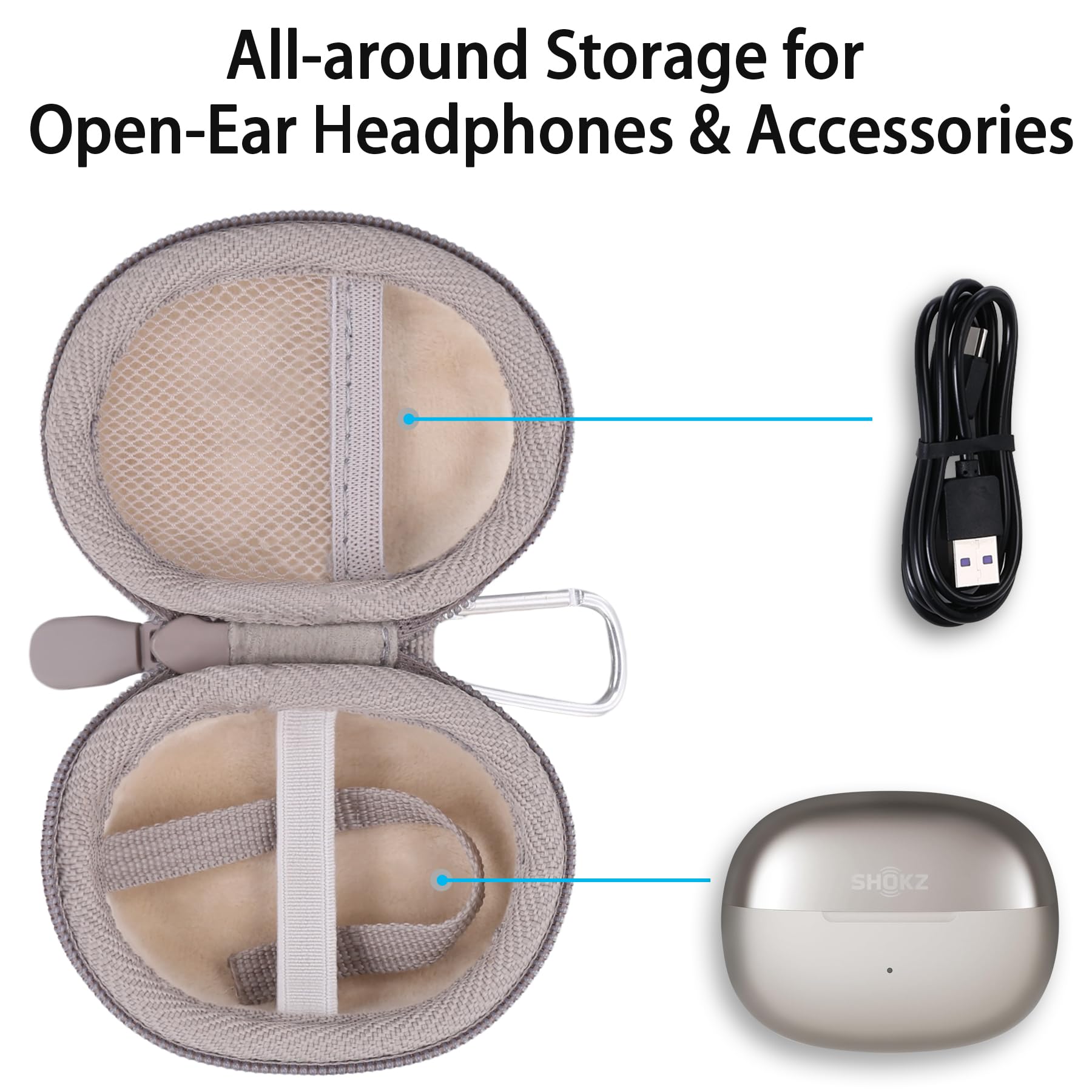 Amazon.com: Aenllosi Hard Case for SHOKZ OpenDots ONE - Open-Ear