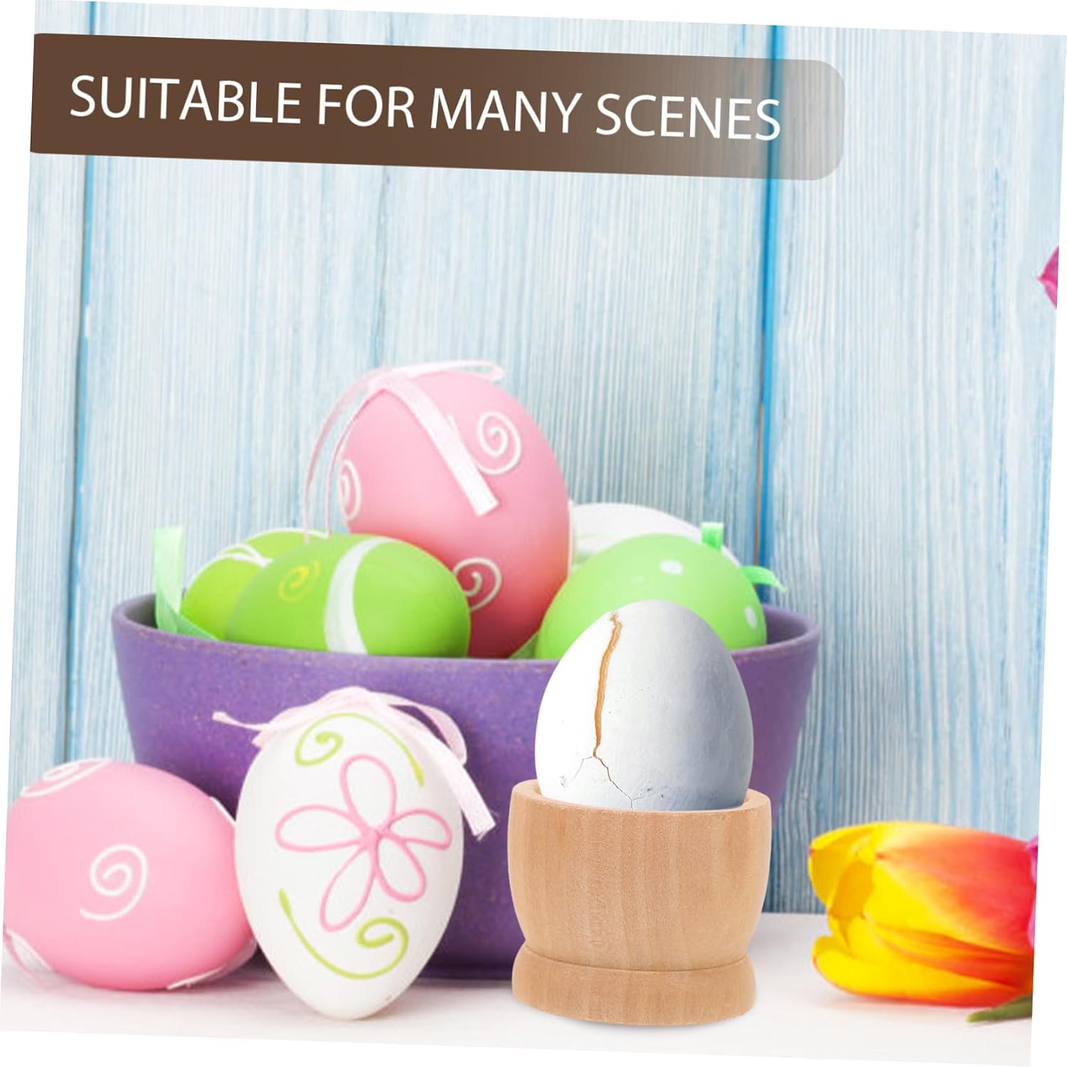 15pcs Easter Holder Wooden Bases for Handmade Decor for Home Office and Parties Safe Smooth Material for Unique Easter Displays