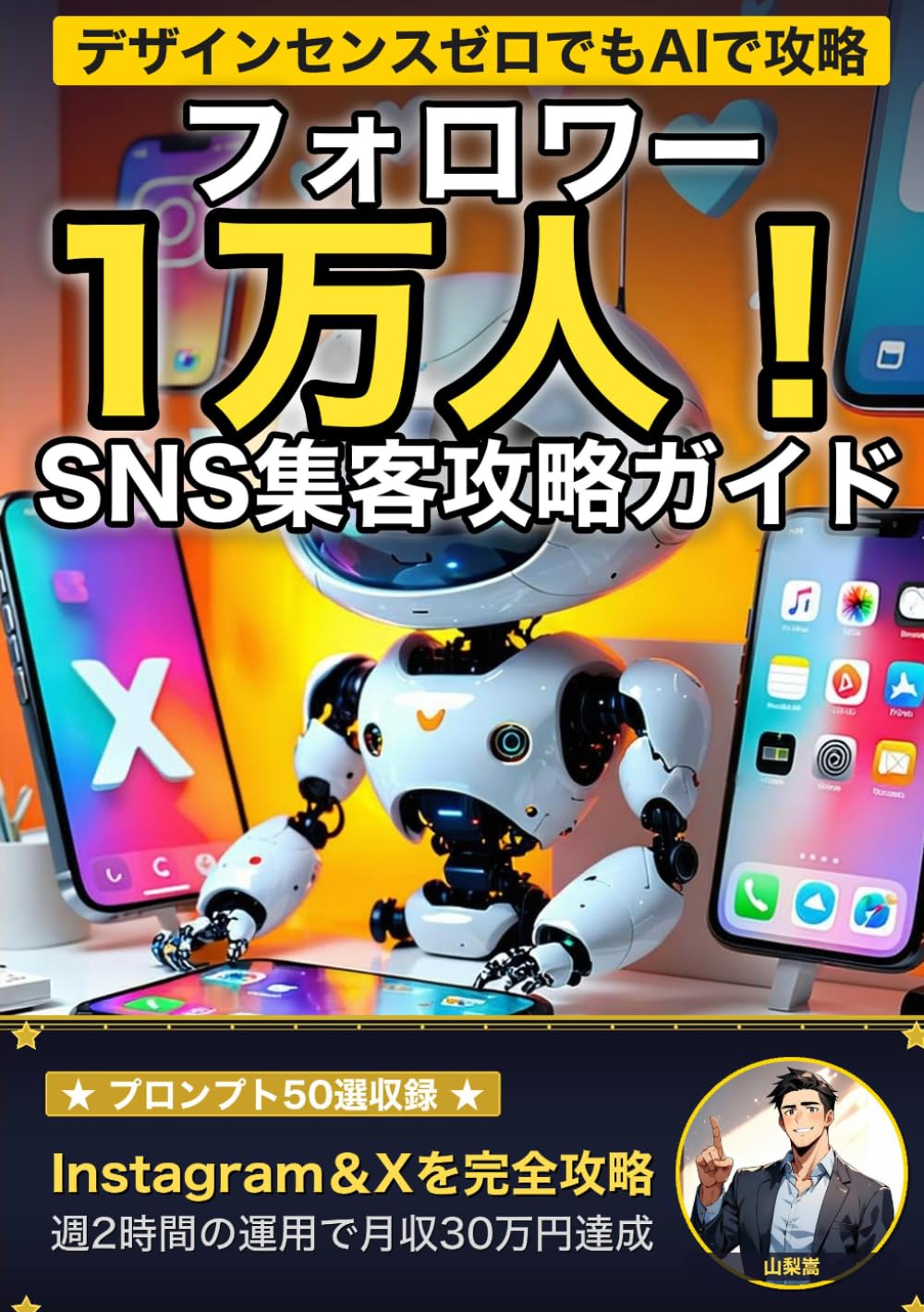 ChatGPTでフォロワー1万人！ AI時代のSNS集客 完全攻略ガイド: 元・手取り22万円のサラリーマンがAIだけでInstagram＆Xを攻略した全手法 (山梨嵩のAI活用シリーズ)