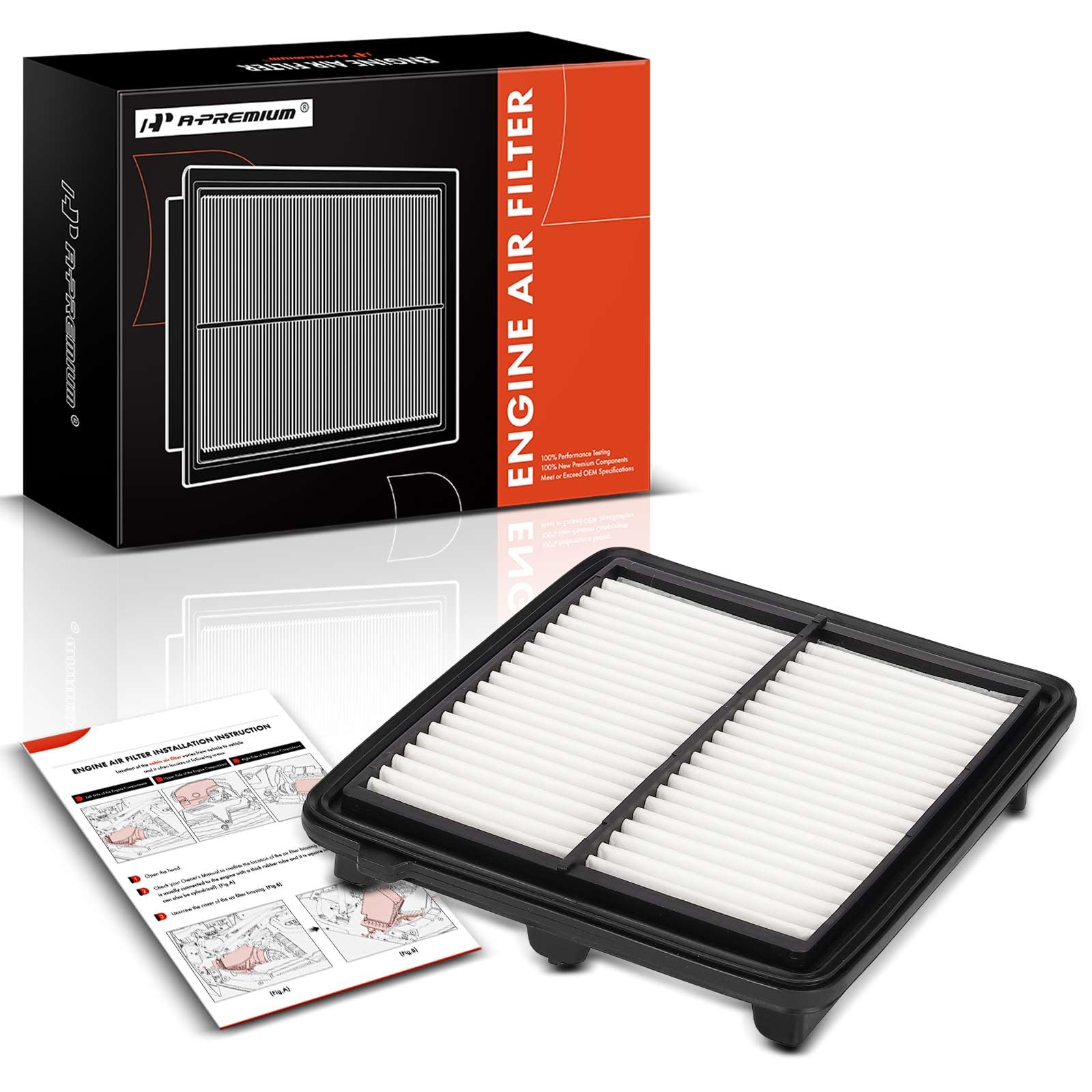 A-Premium Engine Air Filter For 2012-2015 Honda Civic & 2013-2015 Acura ILX 1.5L