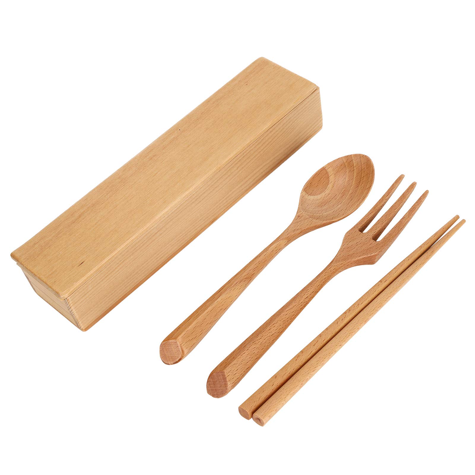 Ensemble De Couverts En Bois, Ensemble Portable De Baguettes