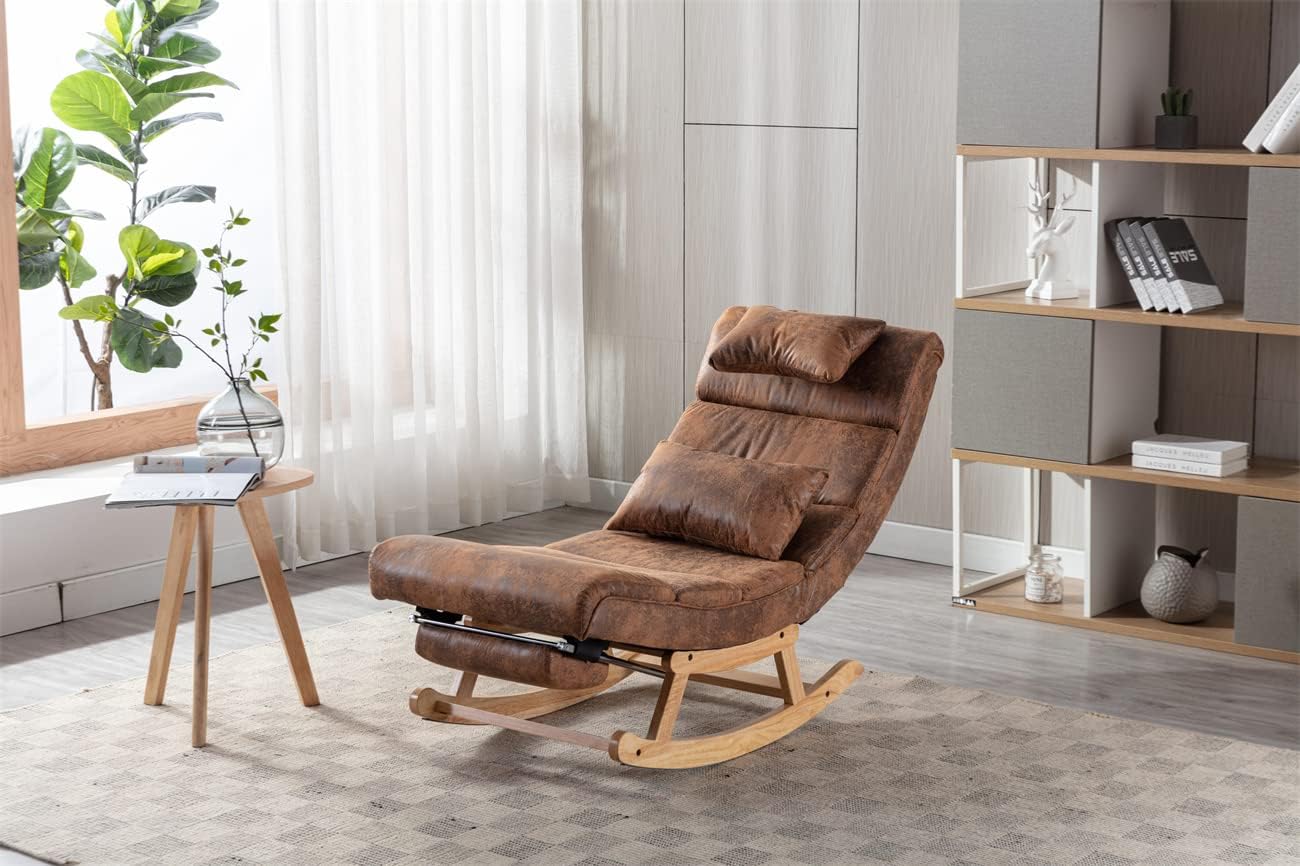 Amazon.com: TRIPLE TREE Accent Rocking Chair, Armless Chaise Lounge ...