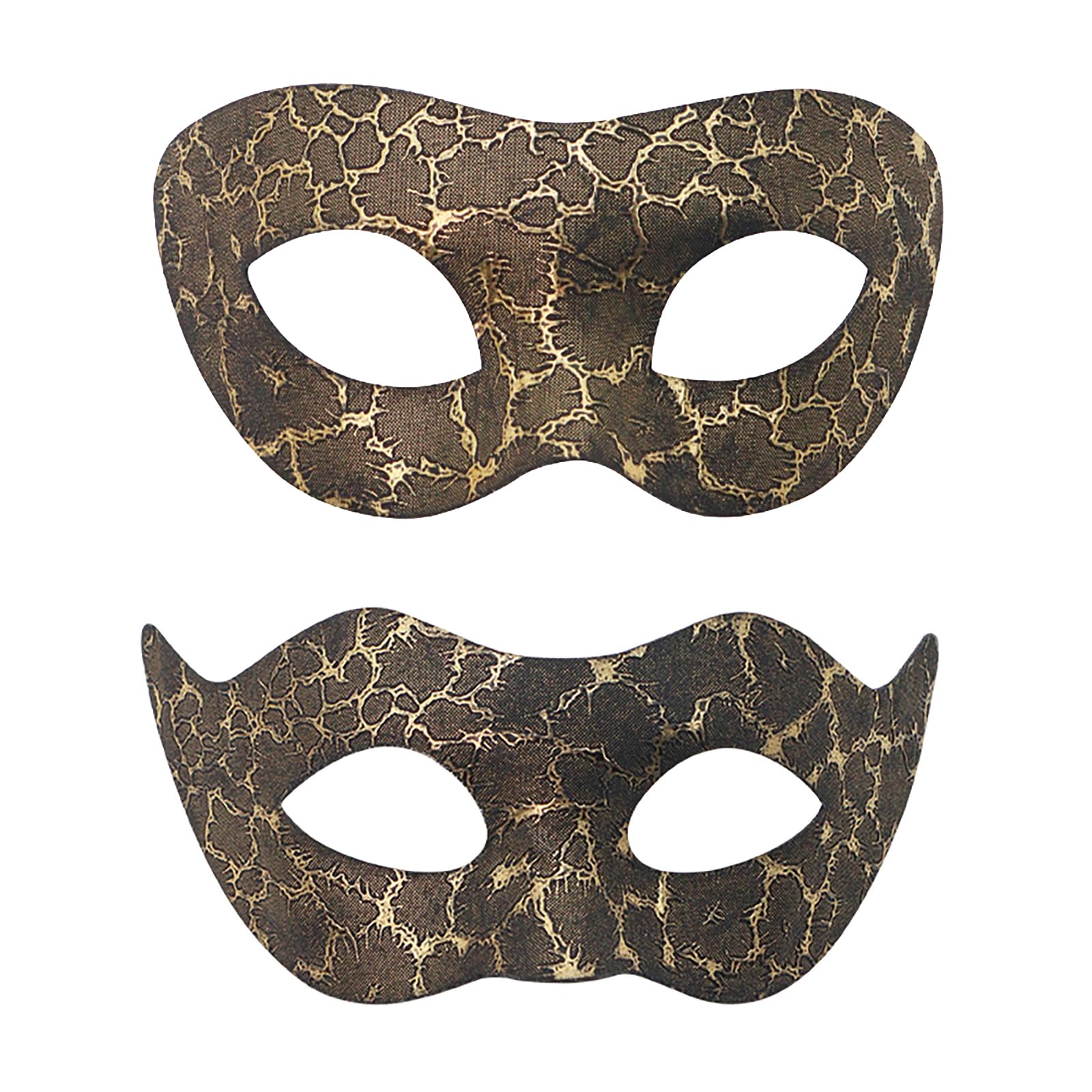 MZinge Couple Masks, Brown Vintage Crackle,leopard print mask, Halloween Venetian for Men & Women, Eye Mask for Parties Balls