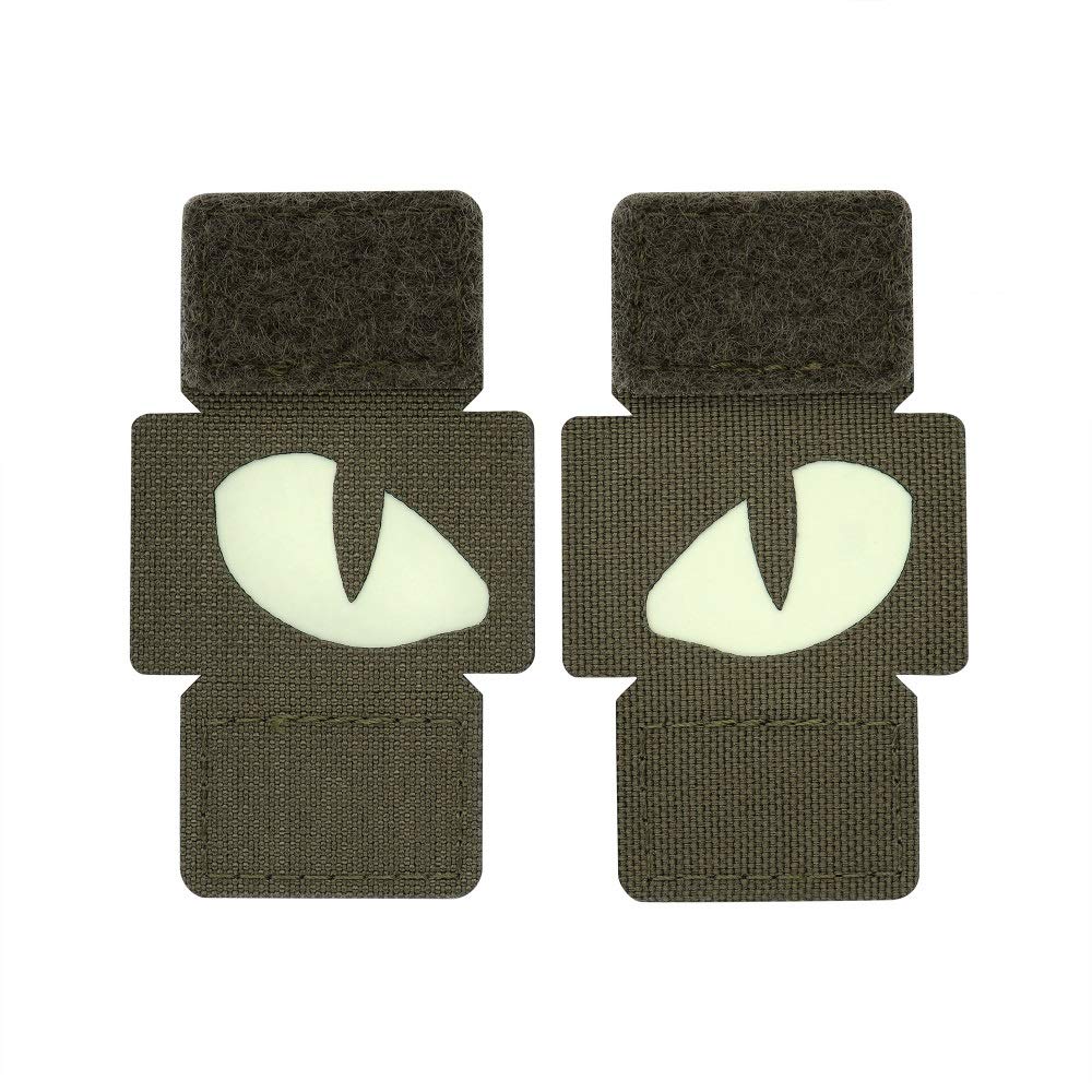 M-TacTiger Eyes Morale Patches Tactical Patch Military Combat Hook Fasteners green
