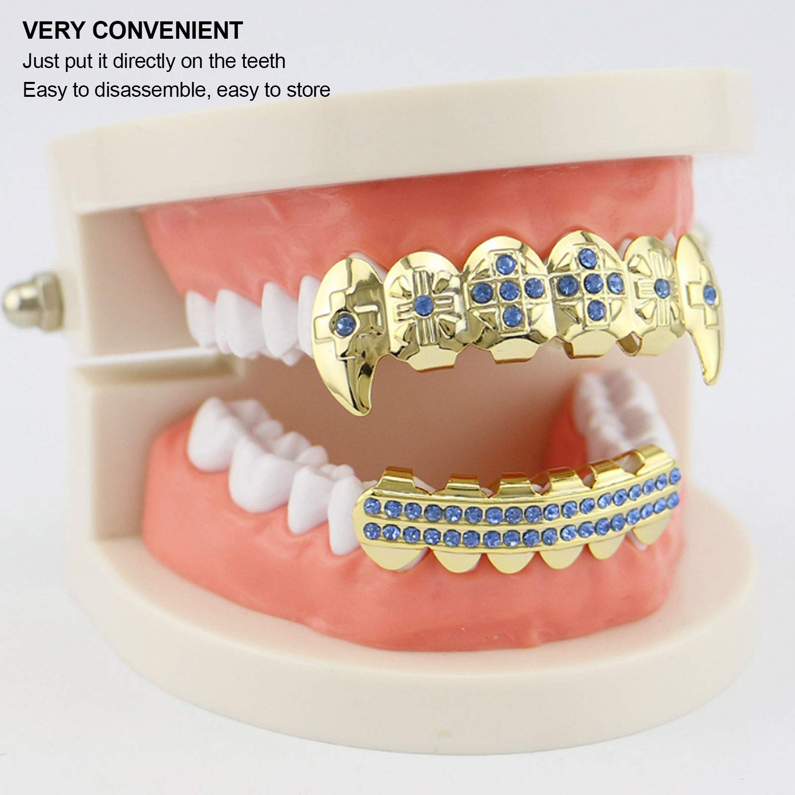 Buy Teeth, Hip Hop Teeth Decoration Cold Coated Copper Teeth Set