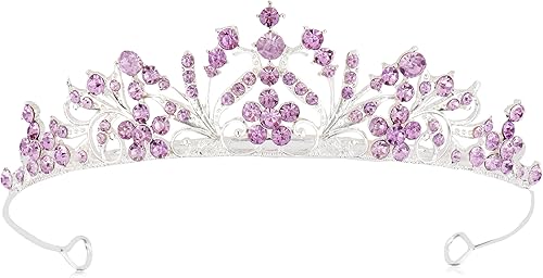 Vovii Tiaras para niñas, coronas para niñas pequeñas, diadema de cumpleaños, concurso de belleza, cosplay, graduación, corona de princesa