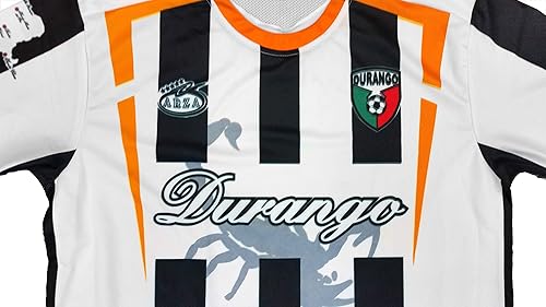Miniatura 2 de Durango México Soccer Jersey de color blanco y negro Arza diseño
