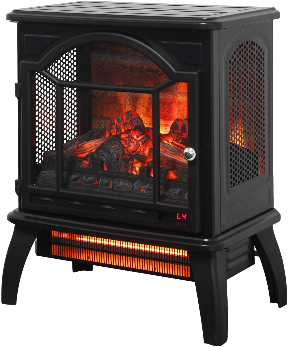 18 inch 3D Flame Electric Infrared Quartz Fireplace Stove with Remote Control
