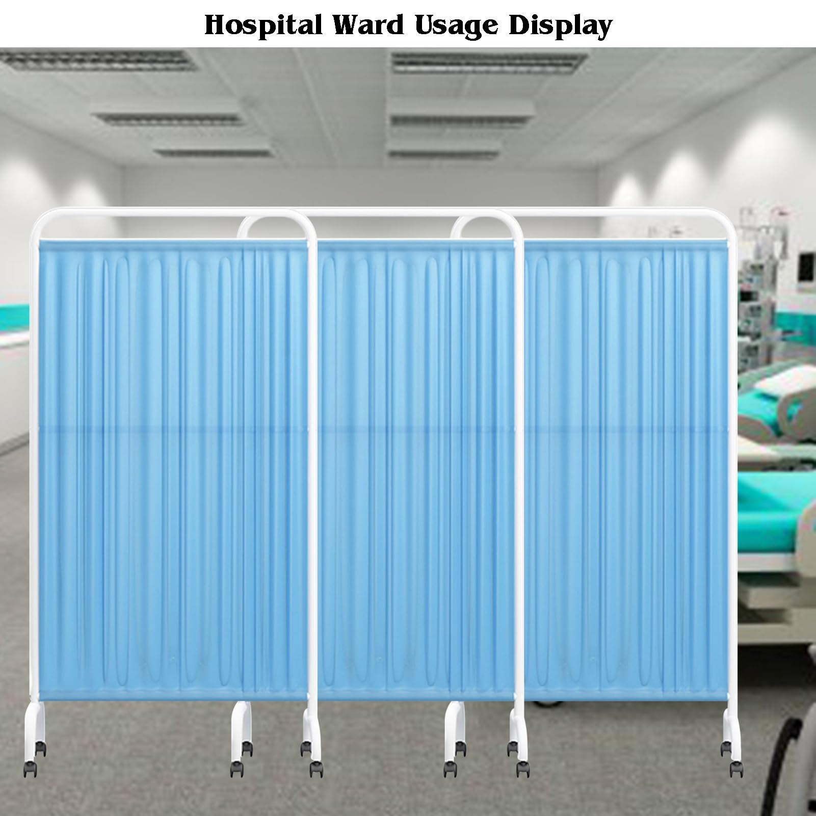 Con tela extraíble para hospitales, salones Beau y clínicas de salud, divisor portátil ajustable para pacientes y discretos