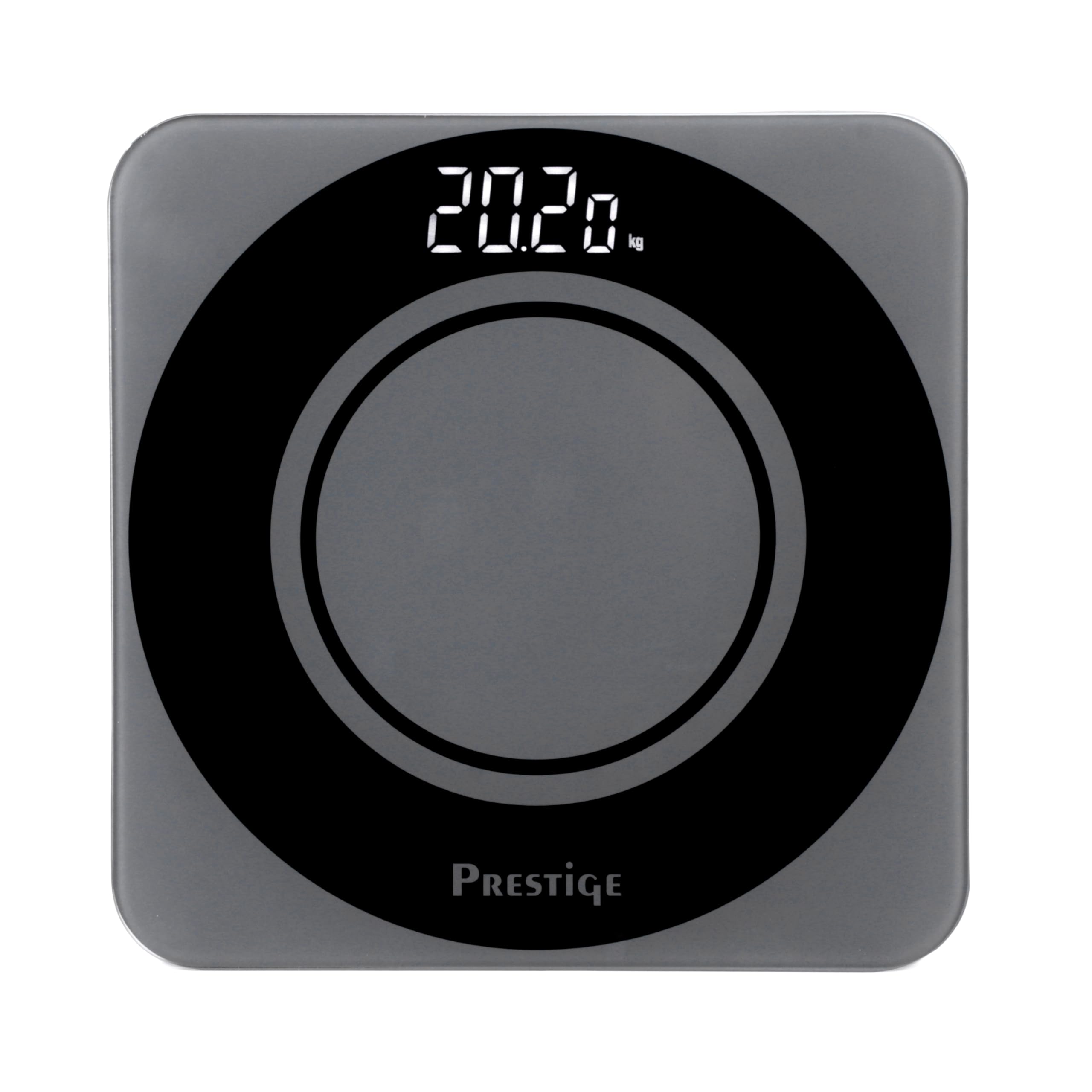 prestige ultra slim digital body weighing scale for home – bathroom weight machine with large lcd display, auto on/off & precision sensors, 180kg capacity (batteries included)