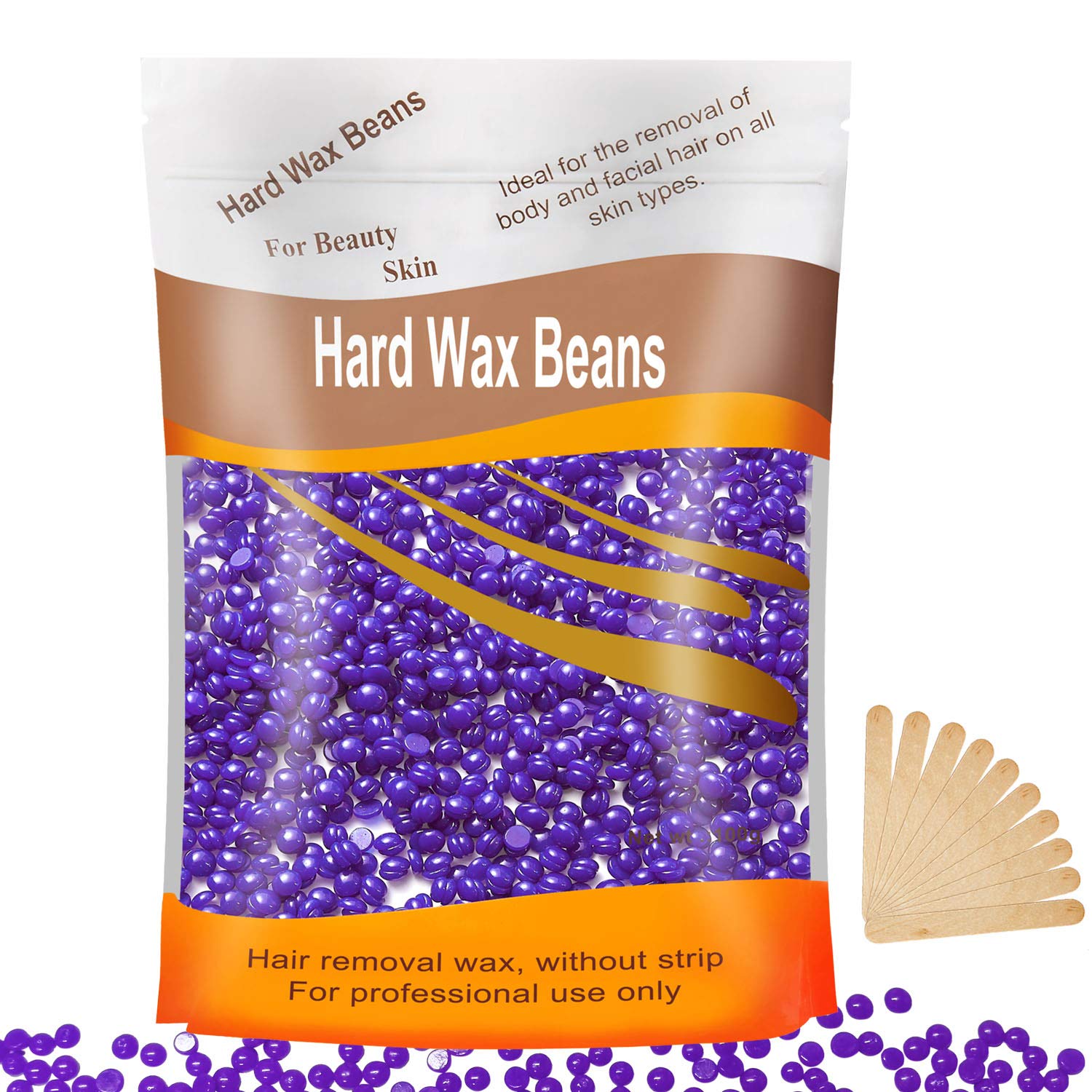 Yovanpur Women Hair Removal Hard Wax Beans Hard Body Wax Beans For Facial Arm Legs 300G/Bag With 10Pcs Wax Spatulas (Lavender) (B07634NWPJ) Amazon Price History, Amazon Price Tracker