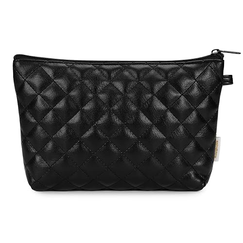 Bolsa de maquillaje para monedero con cremallera, bolsa de cosméticos para mujer, bolsa de viaje ecológica de cuero vegano, organizador de