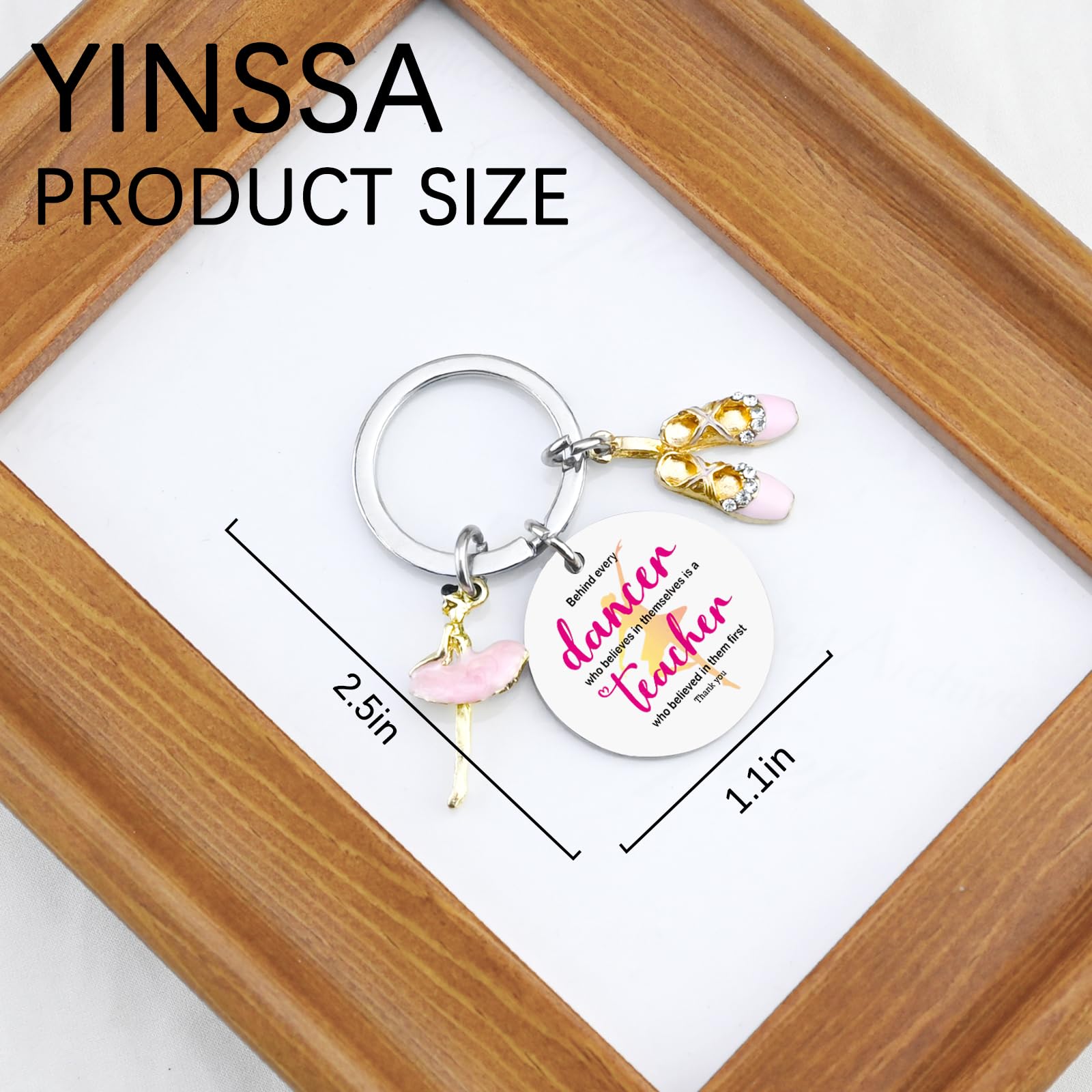 Dance Teacher Gifts Keychain Dance Teachers Appreciation Gifts Recital Gift For Girls Ballet Dancer Stuff Accessories Ballerina Present Behind Every Dancer Who Believes in Themselves Keychain