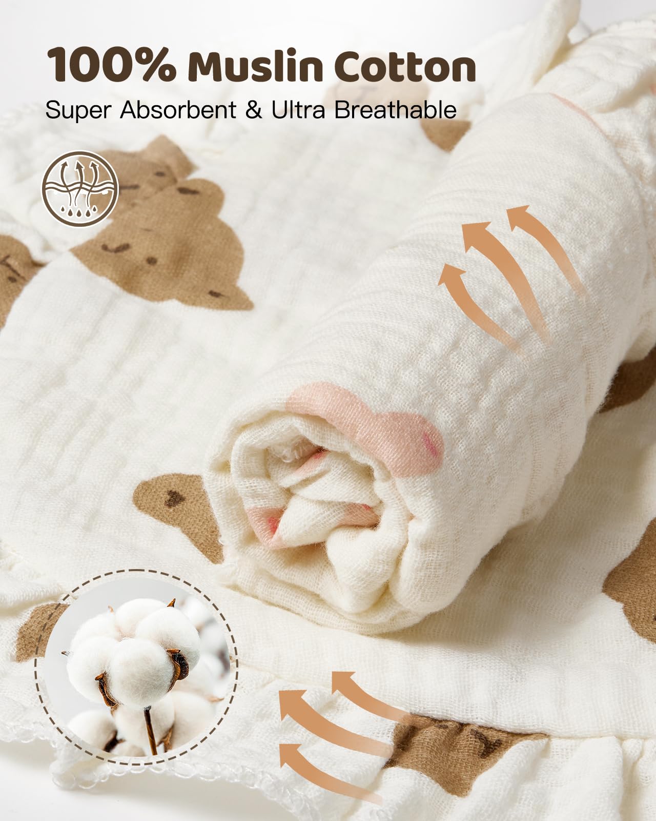 Lictin Bavaglini Neonato-Bavaglini Bambini,set di 4 bavaglini a bandana, 100% cotone, bavaglini morbidi per bambini, adatti per la dentizione dei bambini da 0 a 24 mesi