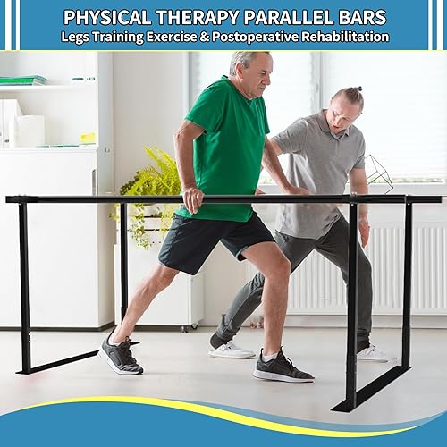 Miniatura 7 de Barras paralelas de terapia física, barra de asistencia para caminar para problemas de rehabilitación y equilibrio de caminar, altura y ancho