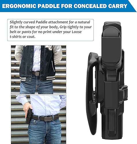 Miniatura 6 de OWB - Funda para S&W M&P 0.354 in.40 tamaño completo, funda de cinturón de remo exterior moldeada a medida también se adapta a Smith y Wesson MP 2.0