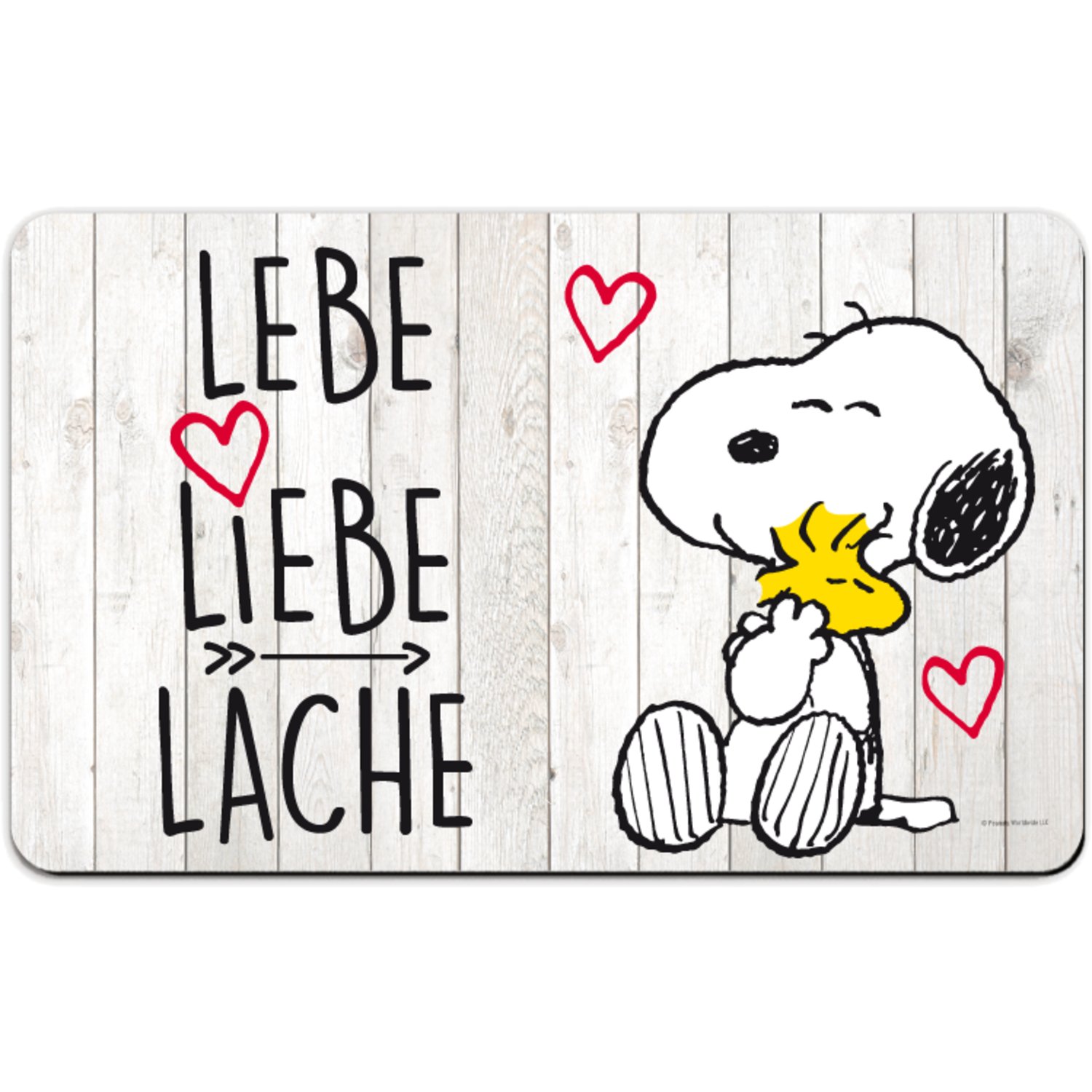 Snoopy Frühstücksbrettchen 'Lebe Liebe Lache' – Offiziell Lizenziert, Spülmaschinengeeignet, 14,5 X 23,5 Cm
