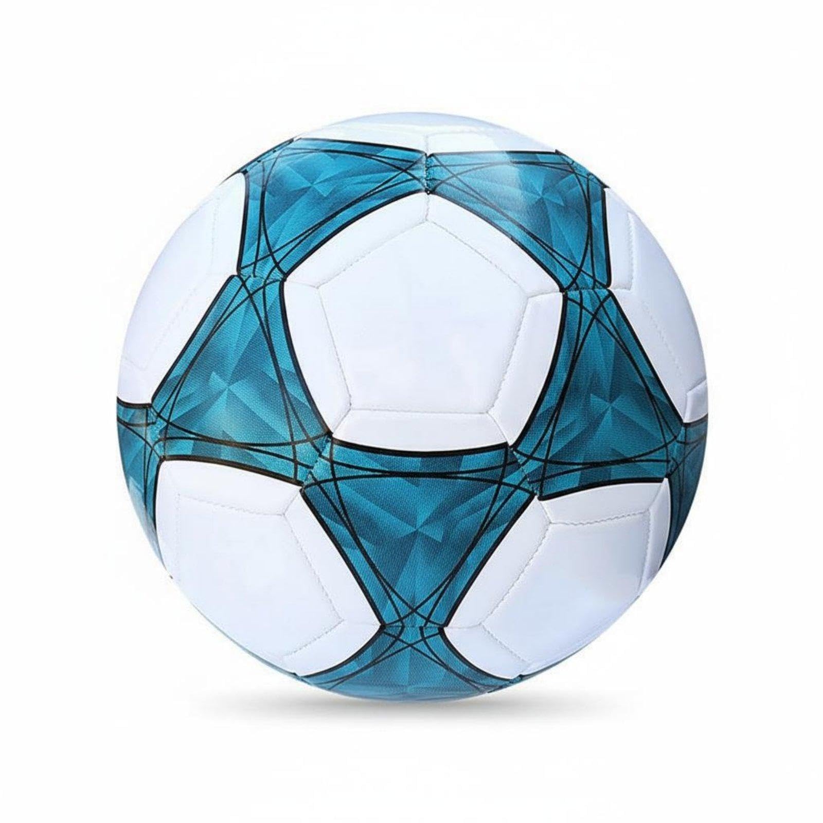 Classic Black and White Soccer Ball Official Size & Weight Machine-Stitched Soccer Ball Construction Machine Stitched Football for Junior, Park Star Blue Size 3-image-21