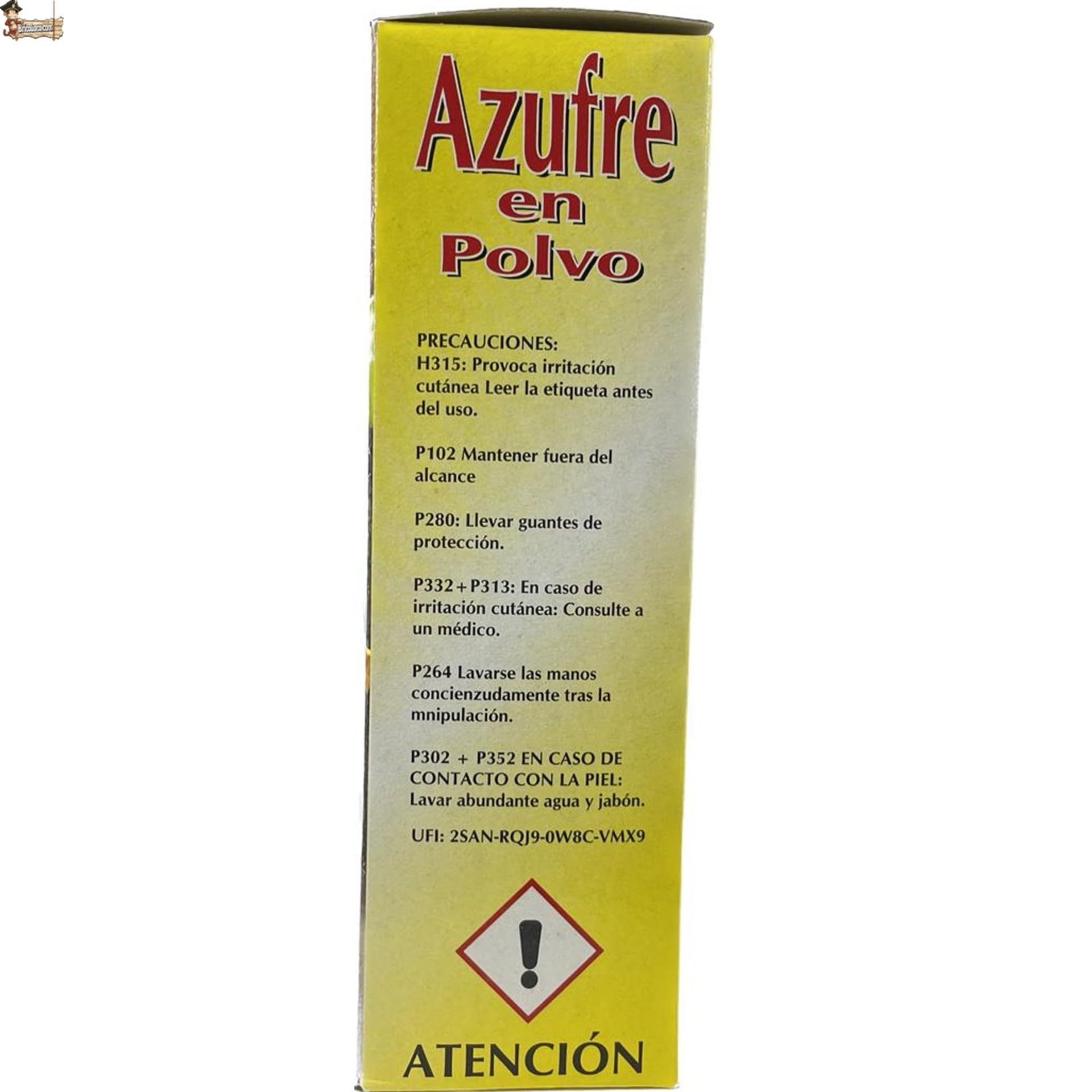 BricoLoco Azufre en Polvo espolvoreo. Anti oídio Plantas. Abono, Fertilizante, fungicida acaricida contra Hongos en Vid, Olivo, cítricos, hortalizas, Rosales y Ornamentales. 750 Gramos. (3)