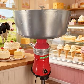 Electric Milk Cream Separator, 80L/H 5000-11000rpm Adjustable, for Goat Cow Skim Dairy Farm Home Use