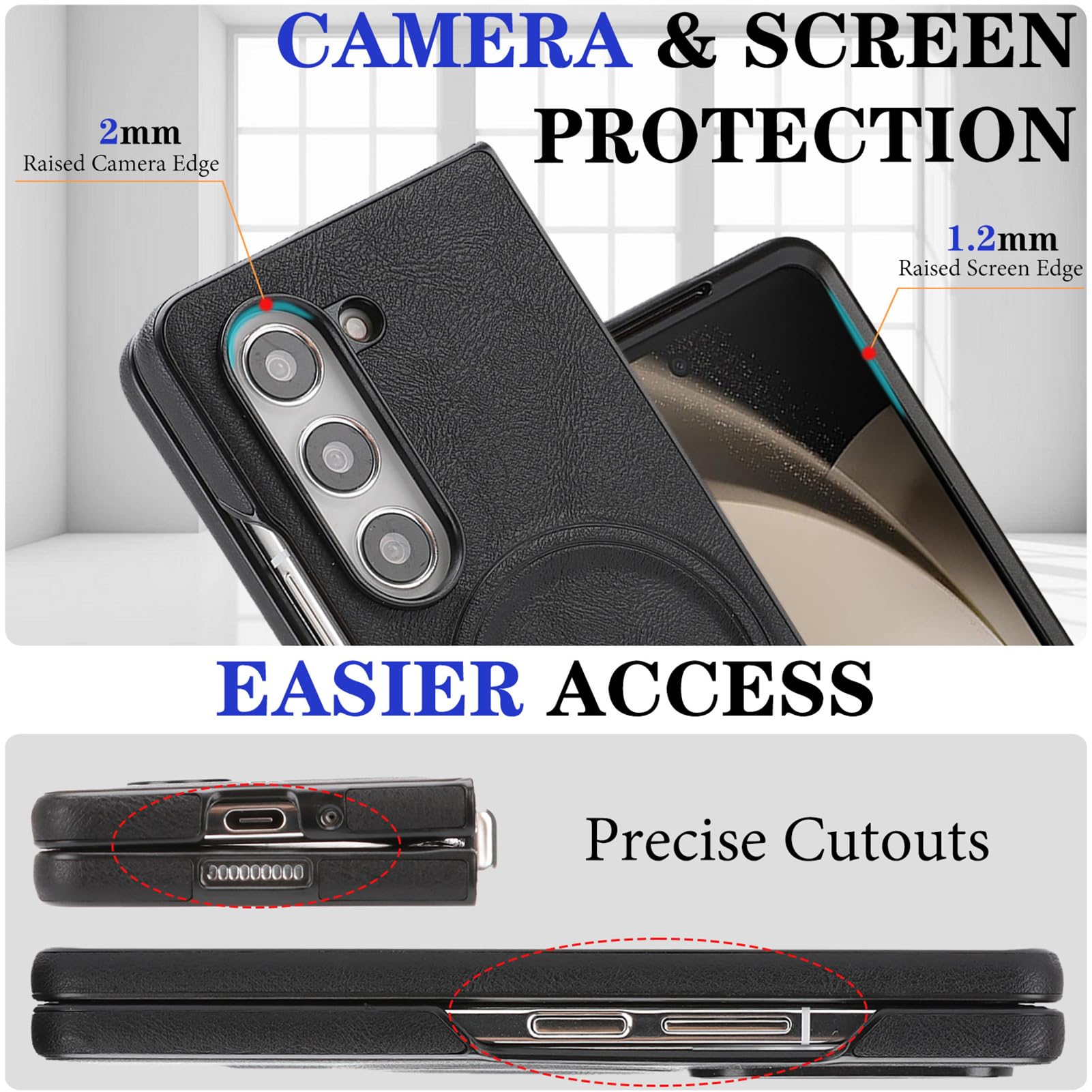 Per Samsung Galaxy Z Fold 8 Ultra Custodia Pelle Vintage, Portacarte
