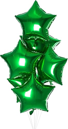 Miniatura 3 de Globos de aluminio en forma de estrella verde de 18 pulgadas, globos de helio de Mylar para decoración de fiesta de cumpleaños, boda, baby shower,