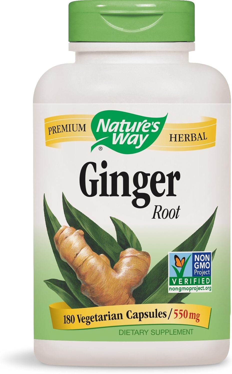 Nature's Way Premium Formal Ginger Root, 1,100 mg per serving, 180 Vcaps