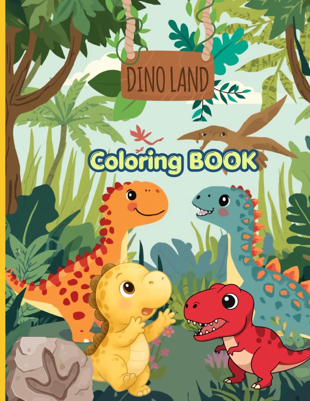Dinosaur Coloring Book for Kids: Fun and Easy Dinosaur Coloring Pages for Toddlers and Preschoolers Ages 3–6